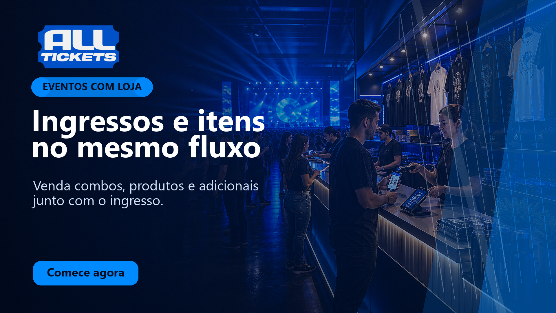 Ingressos e itens no mesmo fluxo